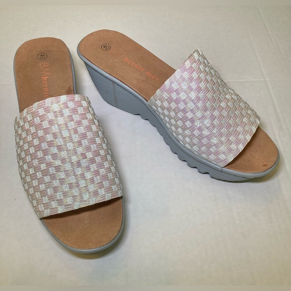 bernie mev. GUC Size 40 Woven Platform Slides - Picture 1 of 11